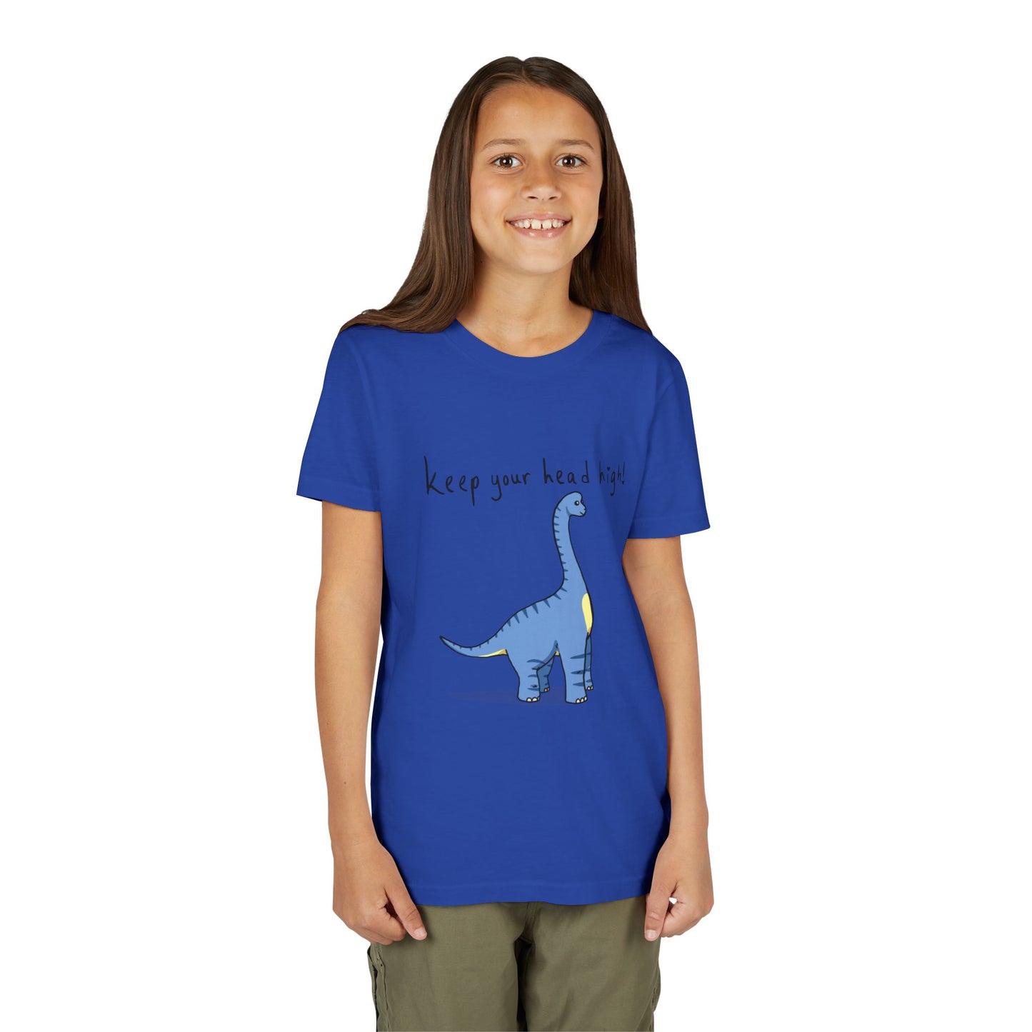 ‘Keep Your Head High’ Billy Brachiosaurus Dinosaur Youth Tee