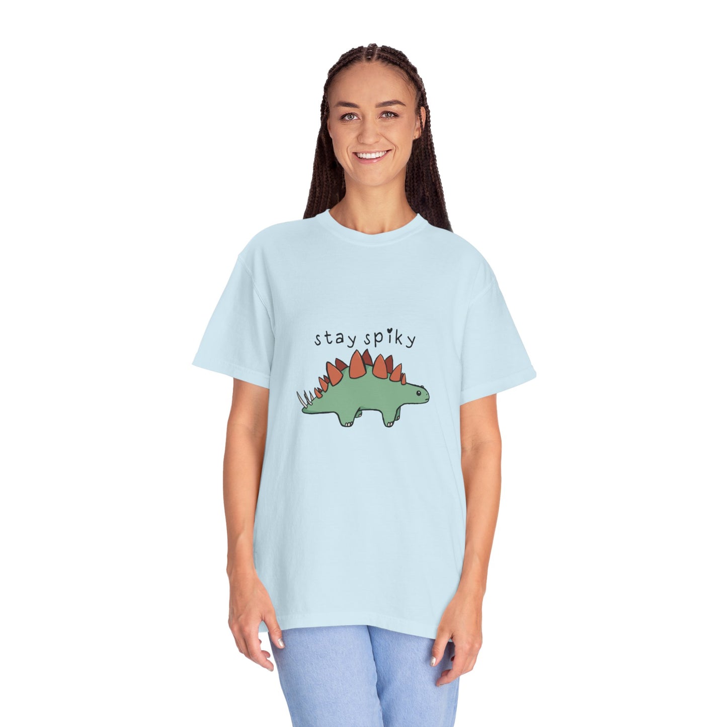 ‘Stay Spiky’ Sammy Stegosaurus Dinosaur Unisex T-Shirt