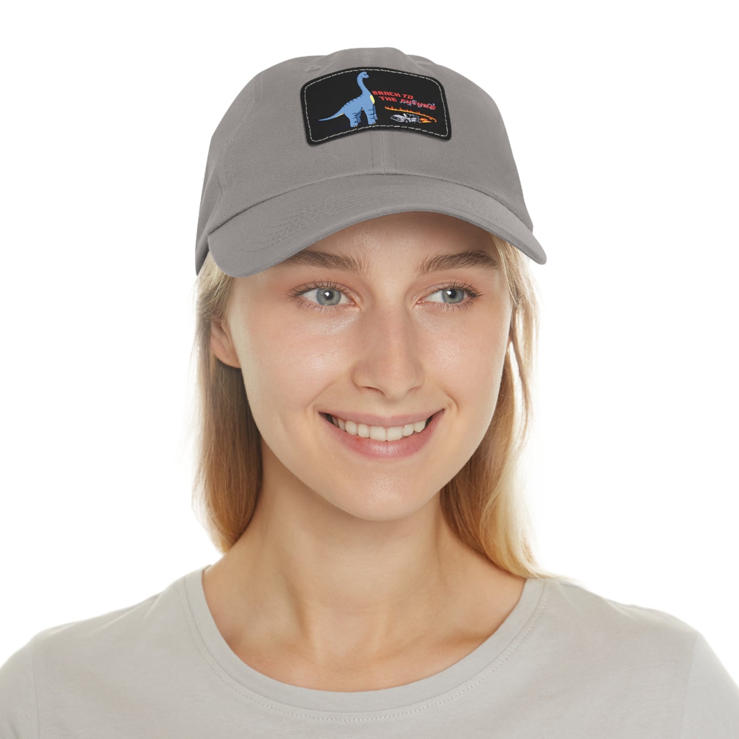 ‘Brach to the Future’ Billy Brachiosaurus Classic Dad Cap with Leather Patch