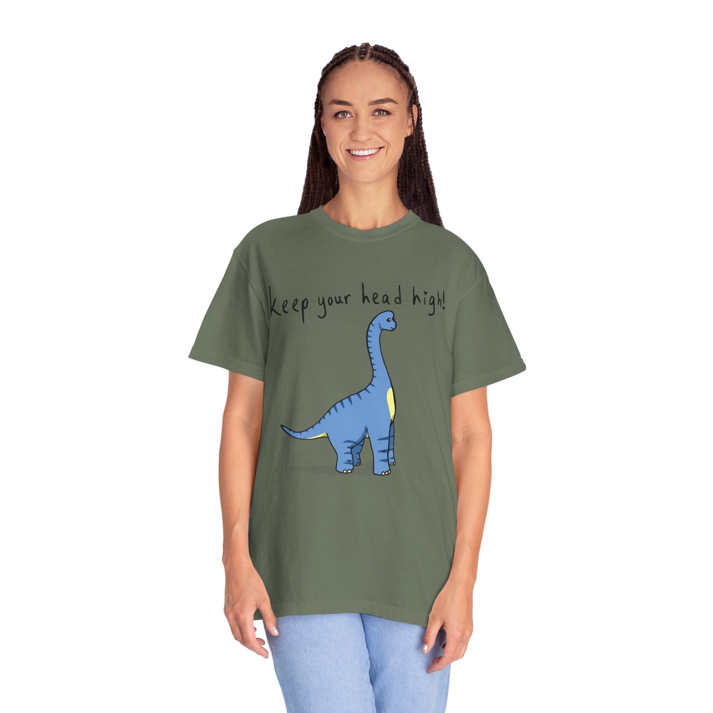 ‘Keep Your Head High’ Billy Brachiosaurus Dinosaur Unisex T-shirt