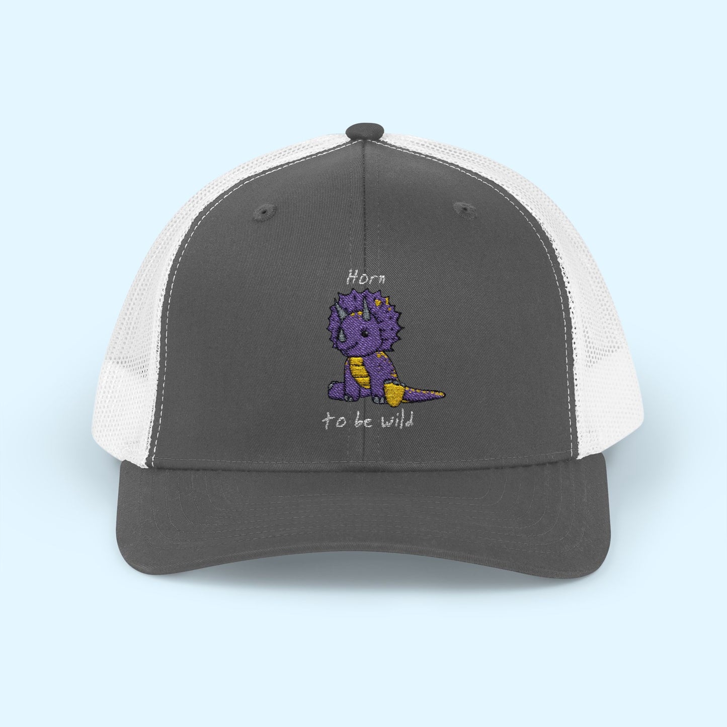 ‘Horn to be Wild’ Triceratops Snapback Trucker Cap - Trixie