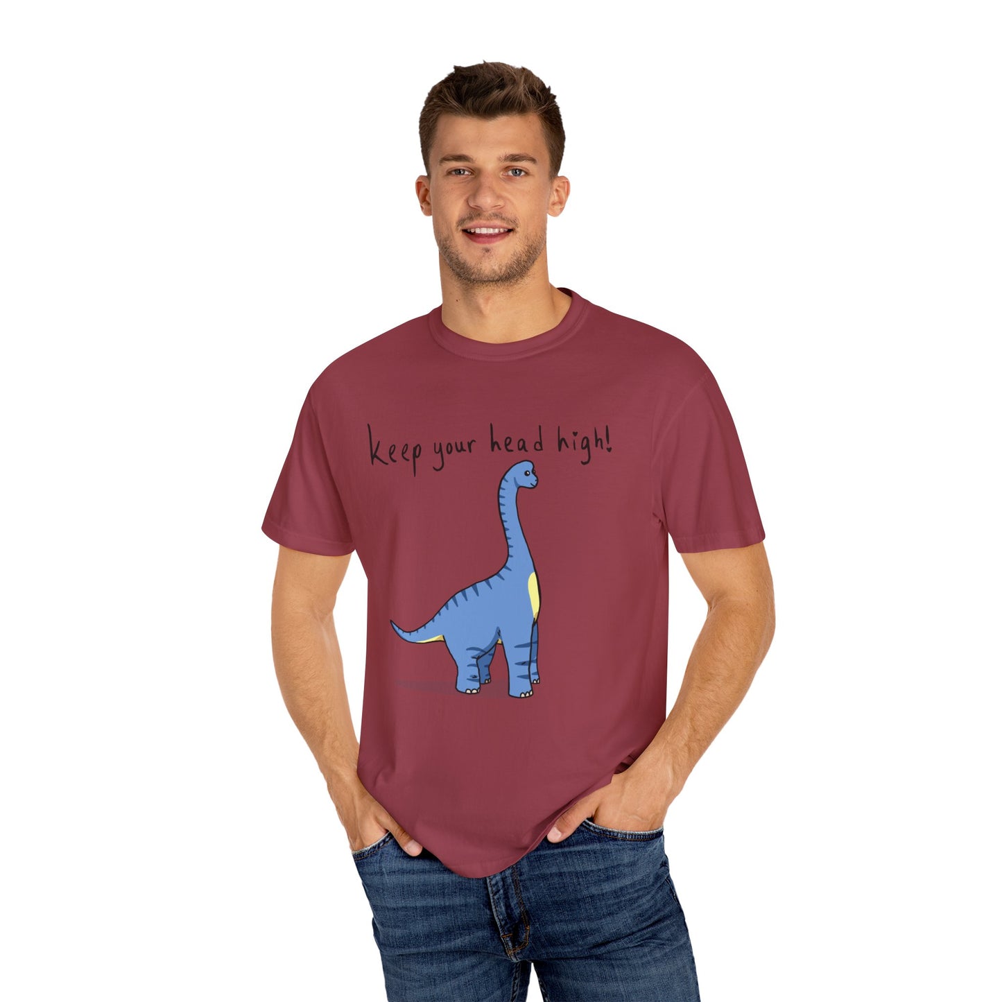 ‘Keep Your Head High’ Billy Brachiosaurus Dinosaur Unisex T-shirt