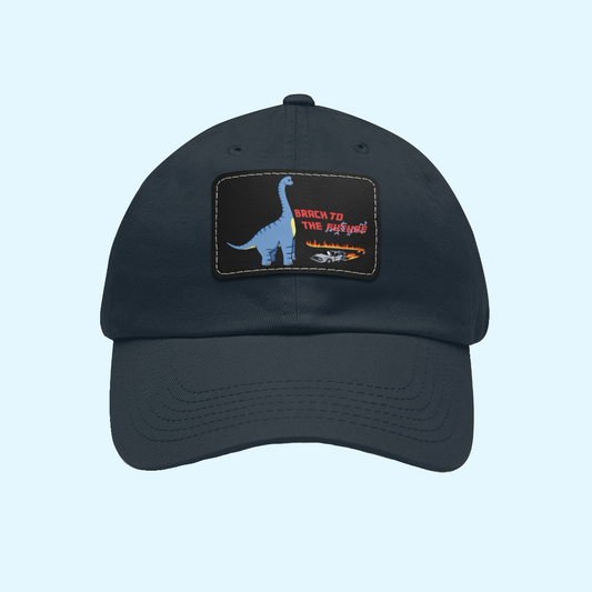 ‘Brach to the Future’ Billy Brachiosaurus Classic Dad Cap with Leather Patch