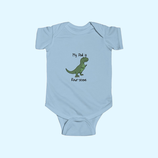 ‘My Dad is Rawr-some’ Tori T. Rex Dinosaur Infant Onesie