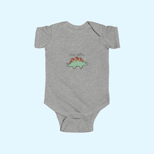 ‘Stay Spiky’ Sammy Stegosaurus Dinosaur Infant Onesie