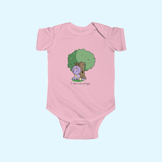 ‘Tree-ceratops’ Trixie Triceratops Dinosaur Infant Onesie