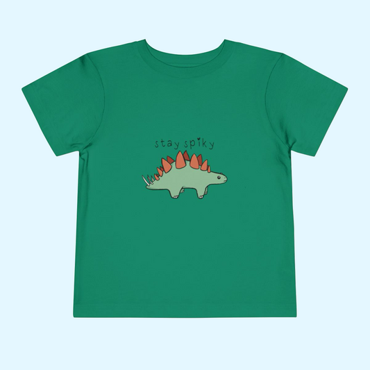 ‘Stay Spiky’ Sammy Stegosaurus Dinosaur Toddler Tee