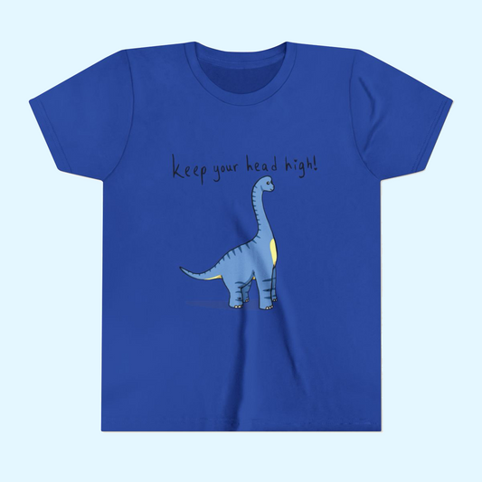 ‘Keep Your Head High’ Billy Brachiosaurus Dinosaur Youth Tee