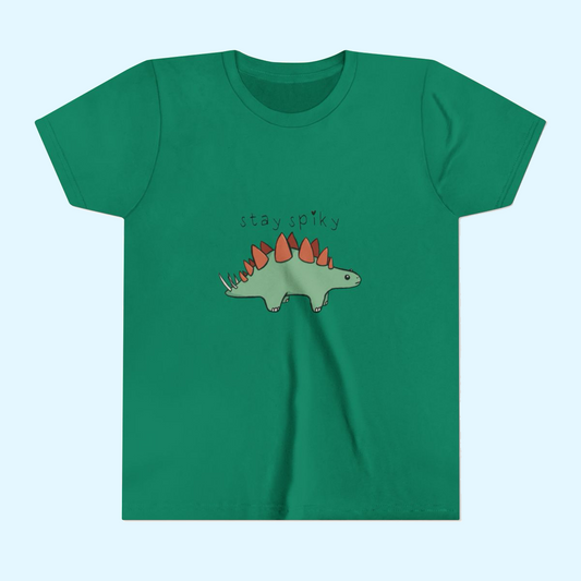 ‘Stay Spiky’ Sammy Stegosaurus Dinosaur Youth Tee