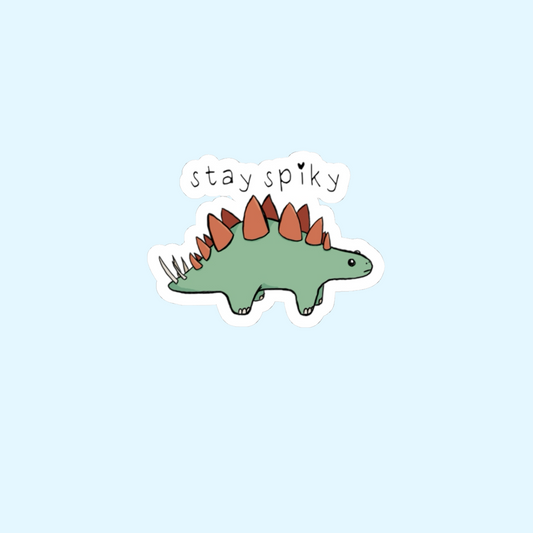 ‘Stay Spiky’ Sammy Stegosaurus Dinosaur Sticker