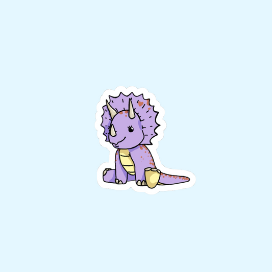 Trixie Triceratops Dinosaur Sticker