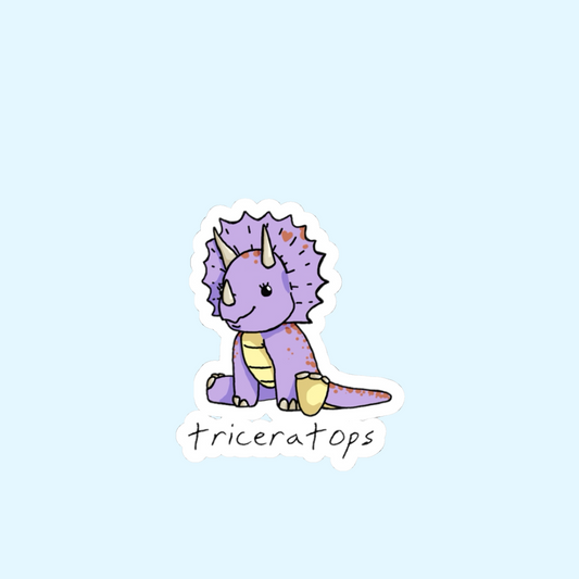 ‘Triceratops’ Trixie Triceratops Dinosaur Sticker