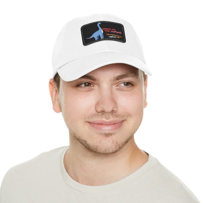 ‘Brach to the Future’ Billy Brachiosaurus Classic Dad Cap with Leather Patch