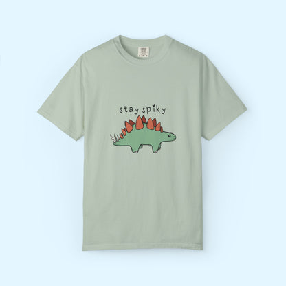 ‘Stay Spiky’ Sammy Stegosaurus Dinosaur Unisex T-Shirt