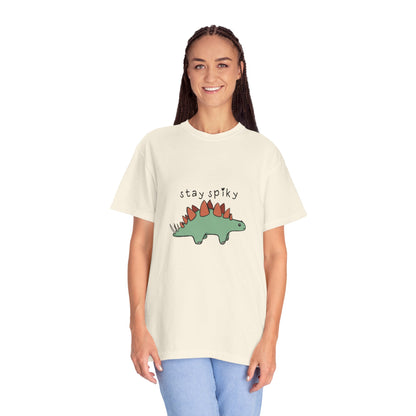 ‘Stay Spiky’ Sammy Stegosaurus Dinosaur Unisex T-Shirt