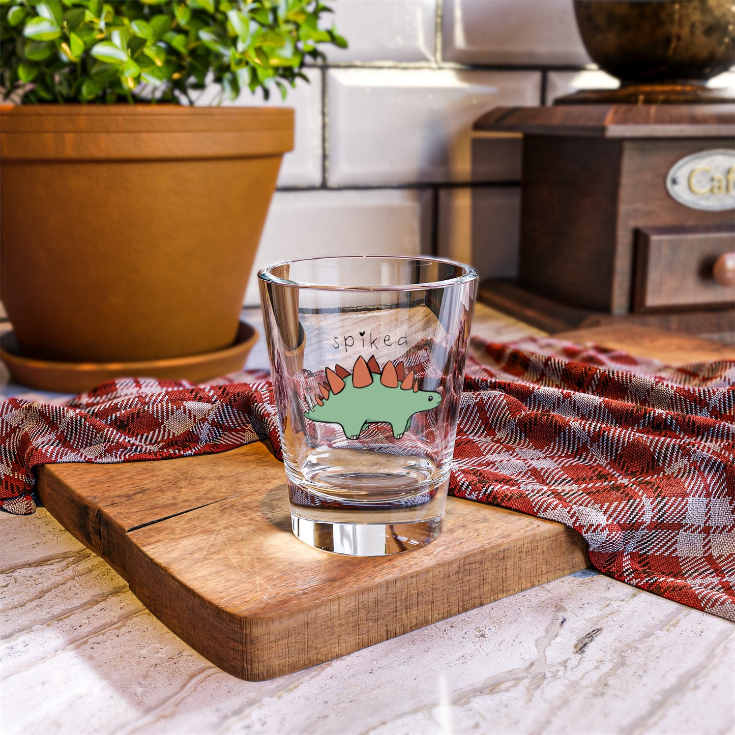 ‘Spiked’ Sammy Stegosaurus Dinosaur Shot Glass – 1.5oz