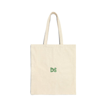 ‘Stay Spiky’ Sammy Stegosaurus Dinosaur Canvas Tote Bag