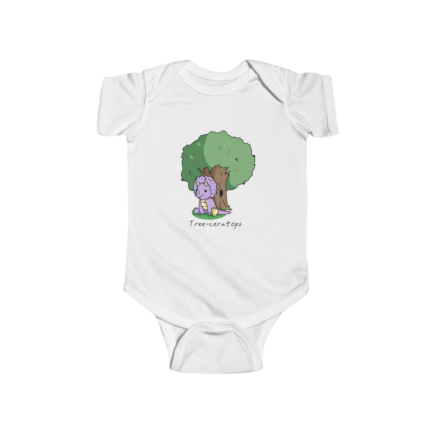 ‘Tree-ceratops’ Trixie Triceratops Dinosaur Infant Onesie