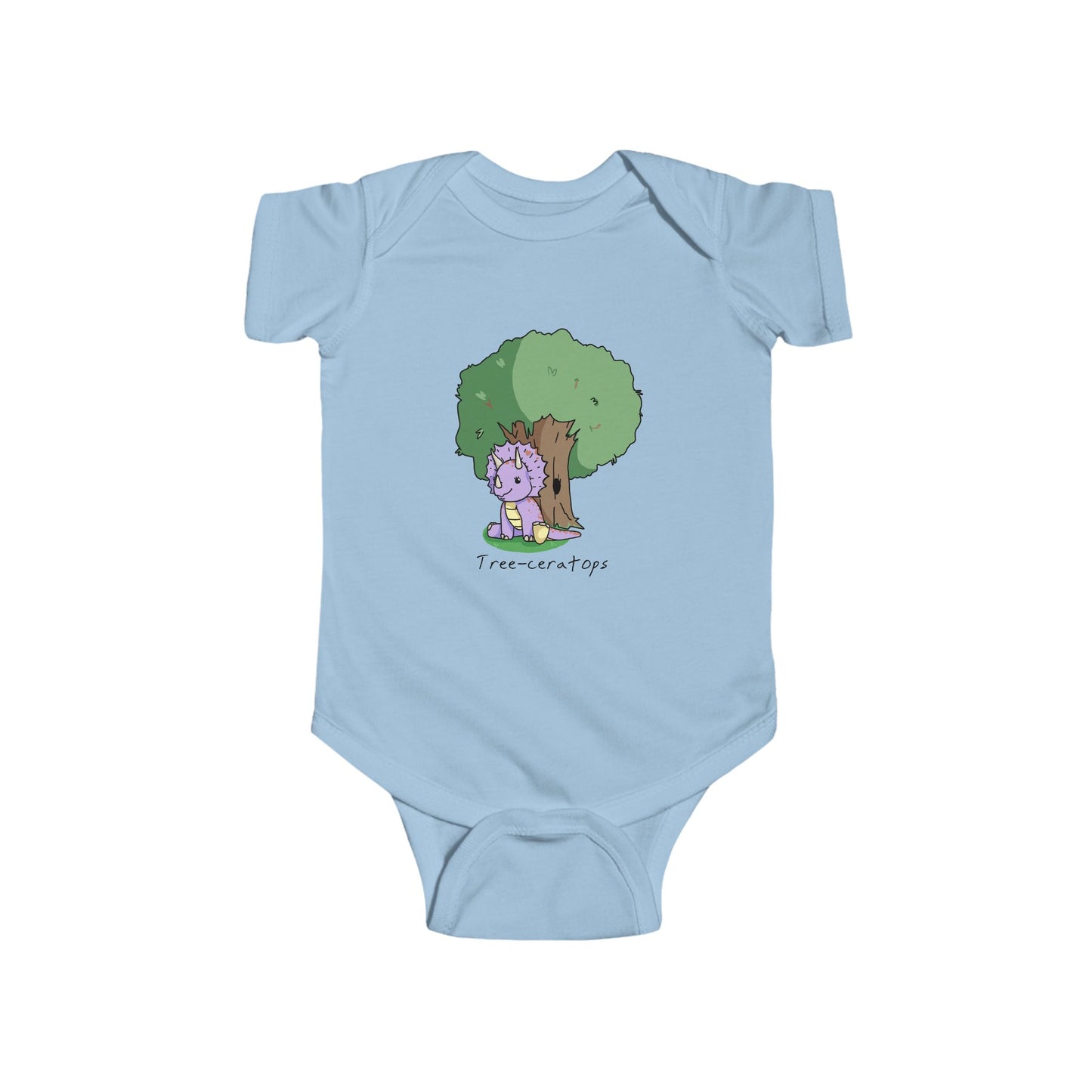 ‘Tree-ceratops’ Trixie Triceratops Dinosaur Infant Onesie