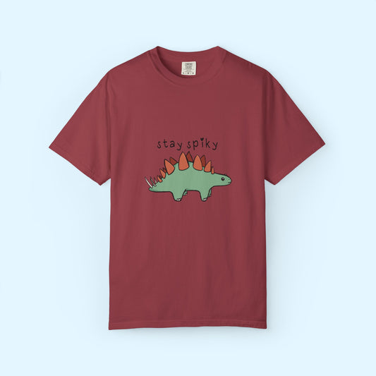 ‘Stay Spiky’ Sammy Stegosaurus Dinosaur Unisex T-Shirt