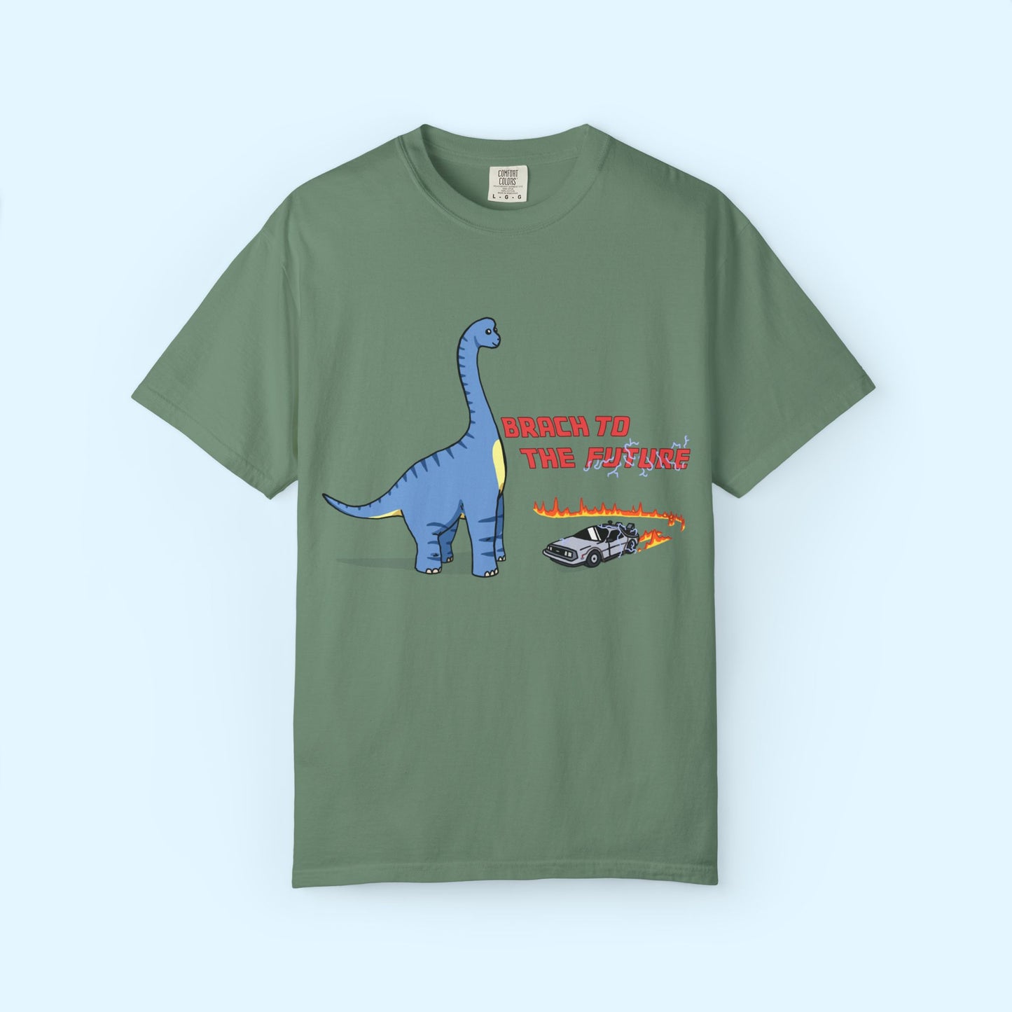 ‘Brach to the Future’ Billy Brachiosaurus Dinosaur Unisex T-shirt