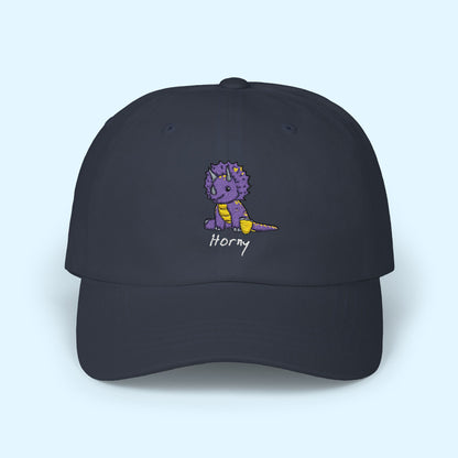 ‘Horny’ Triceratops Classic Dad Cap - Trixie - Dark