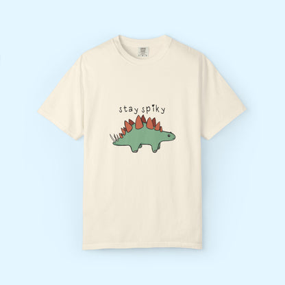 ‘Stay Spiky’ Sammy Stegosaurus Dinosaur Unisex T-Shirt