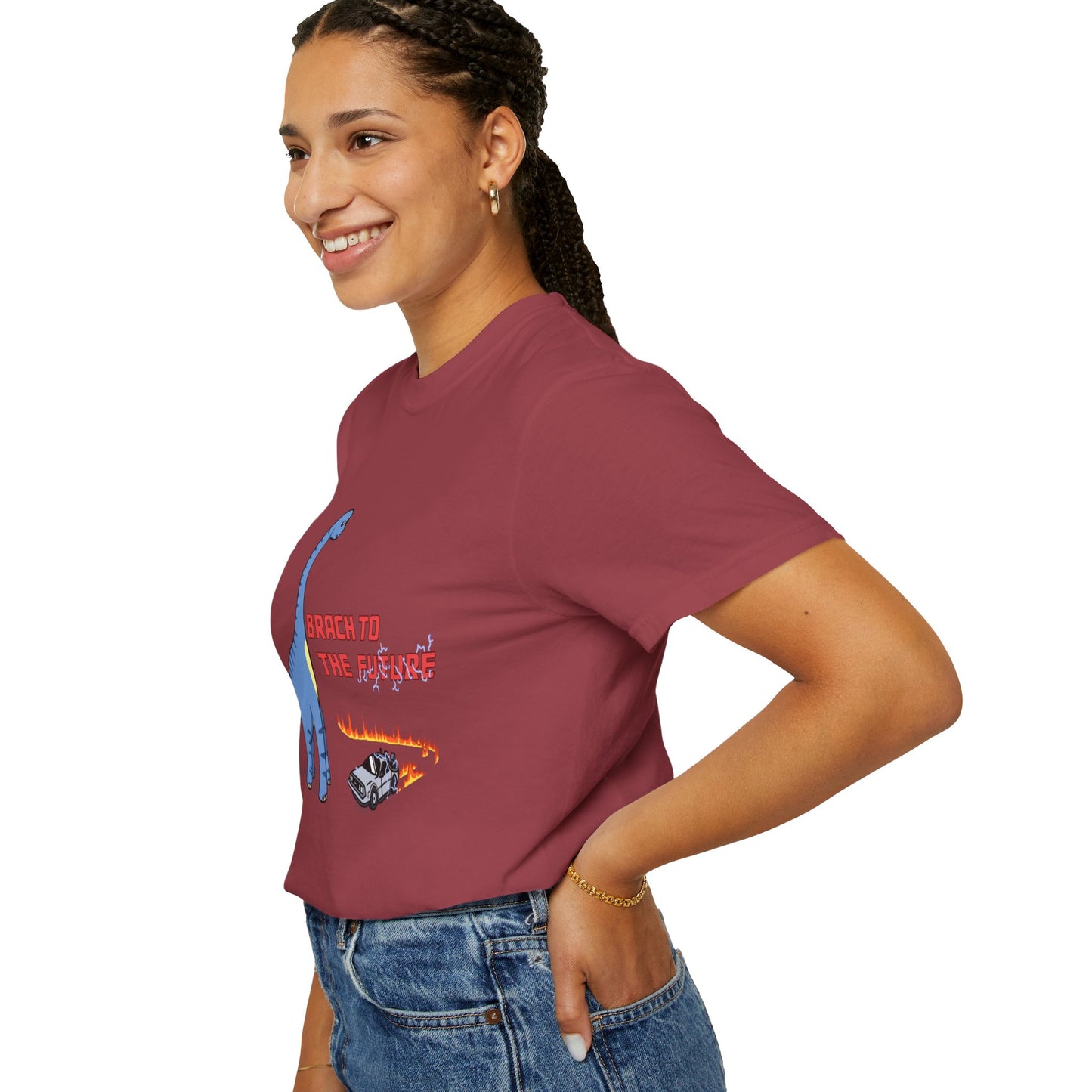 ‘Brach to the Future’ Billy Brachiosaurus Dinosaur Unisex T-shirt
