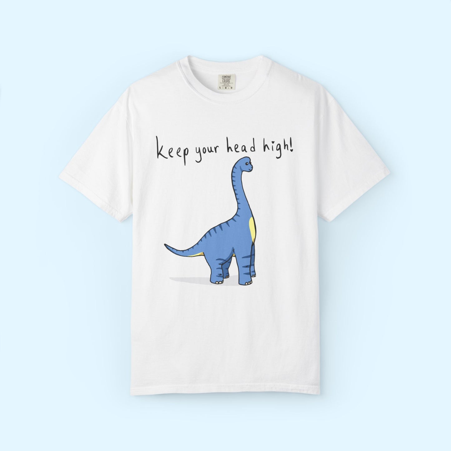 ‘Keep Your Head High’ Billy Brachiosaurus Dinosaur Unisex T-shirt