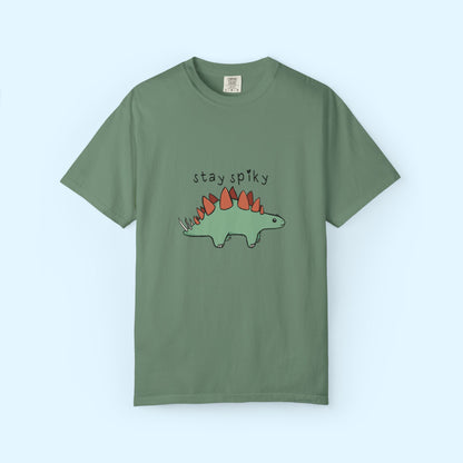 ‘Stay Spiky’ Sammy Stegosaurus Dinosaur Unisex T-Shirt