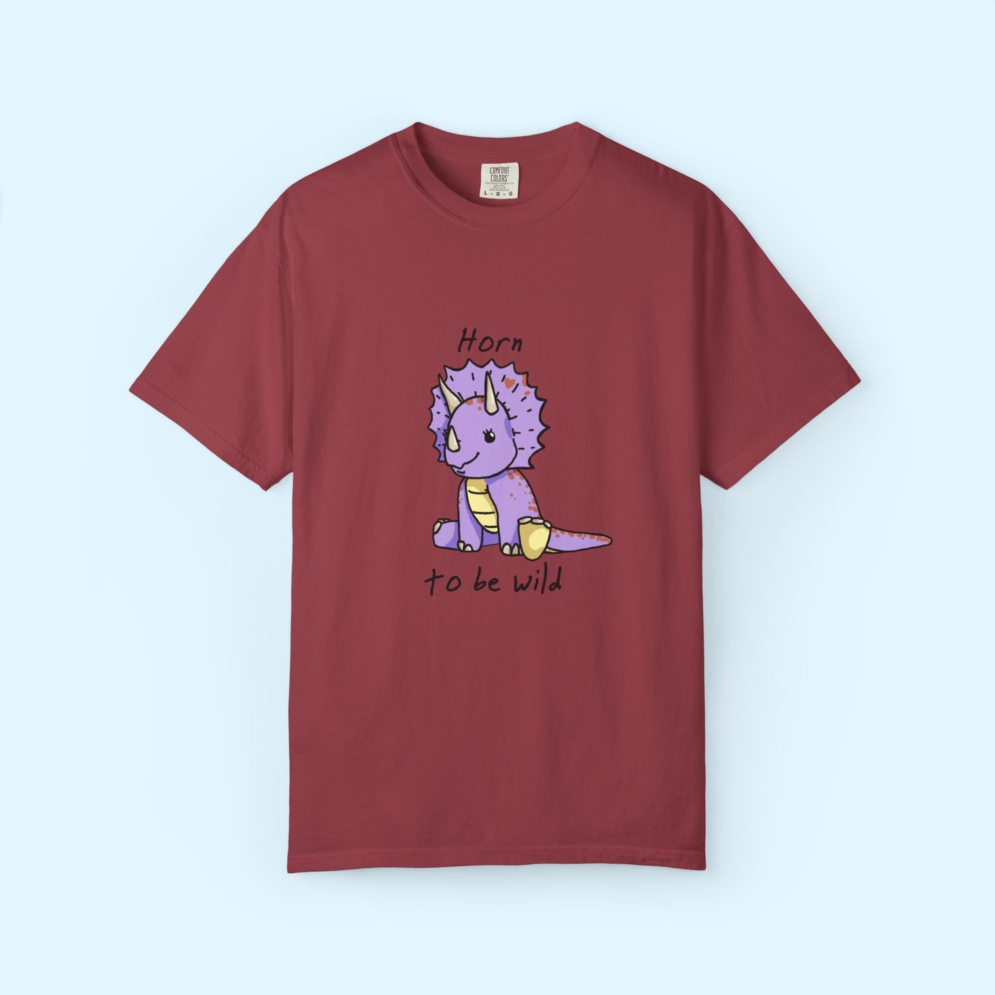 ‘Horn to be Wild’ Trixie Triceratops Dinosaur Unisex T-shirt