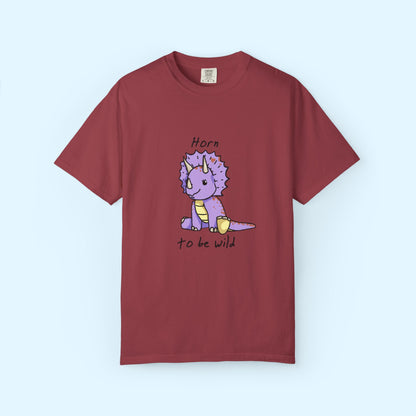 ‘Horn to be Wild’ Trixie Triceratops Dinosaur Unisex T-shirt