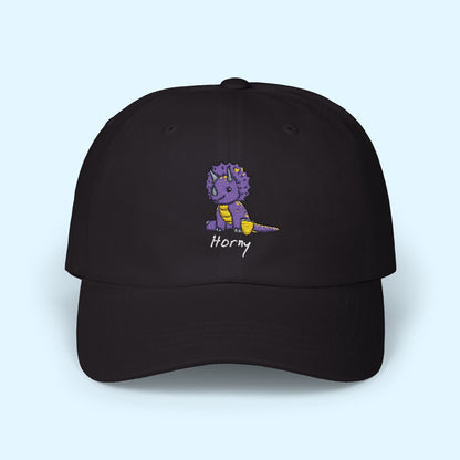 ‘Horny’ Triceratops Classic Dad Cap - Trixie - Dark