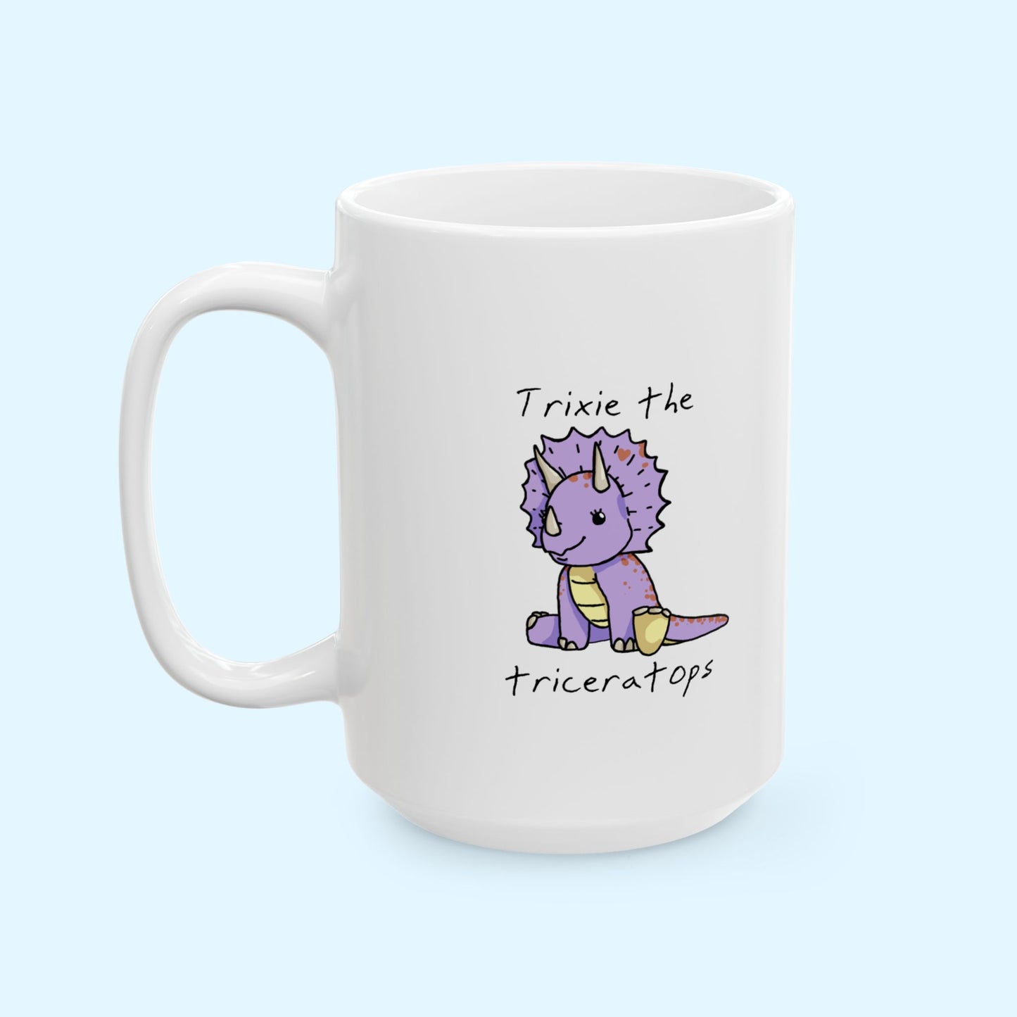 ‘Trixie the Triceratops’ Dinosaur Ceramic Mug