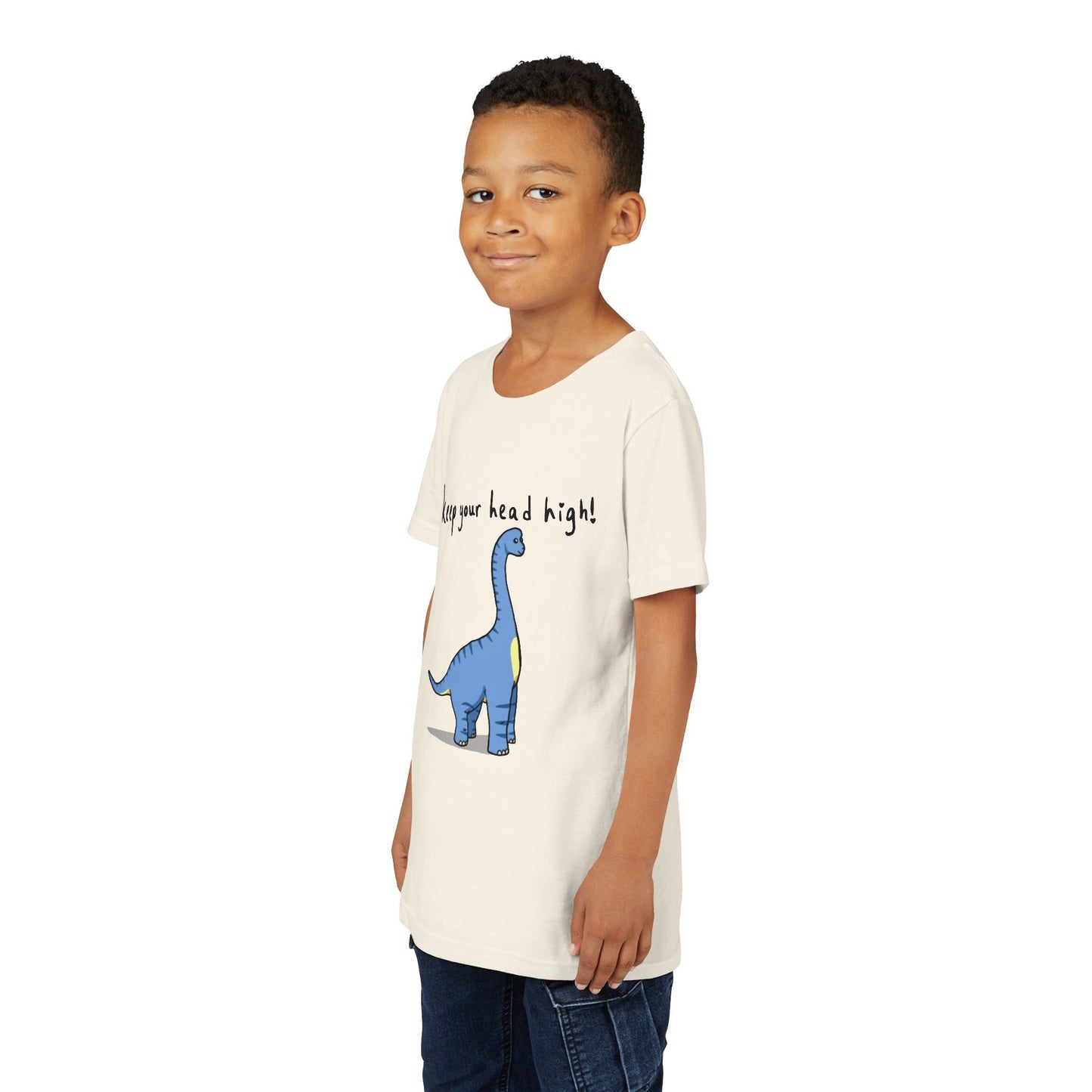 ‘Keep Your Head High’ Billy Brachiosaurus Dinosaur Youth Tee