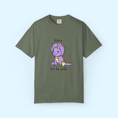 ‘Horn to be Wild’ Trixie Triceratops Dinosaur Unisex T-shirt