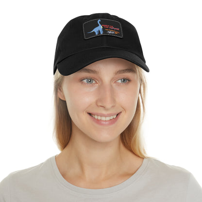 ‘Brach to the Future’ Billy Brachiosaurus Classic Dad Cap with Leather Patch
