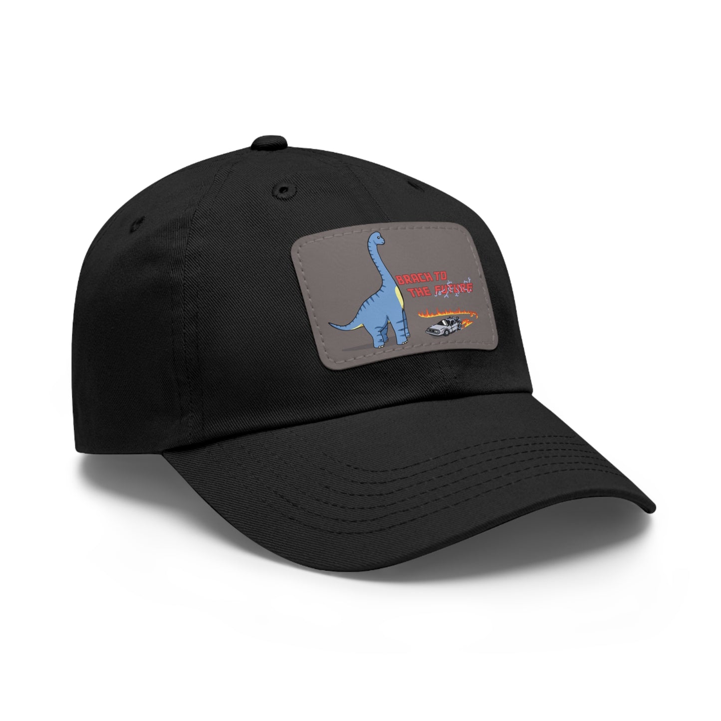 ‘Brach to the Future’ Billy Brachiosaurus Classic Dad Cap with Leather Patch