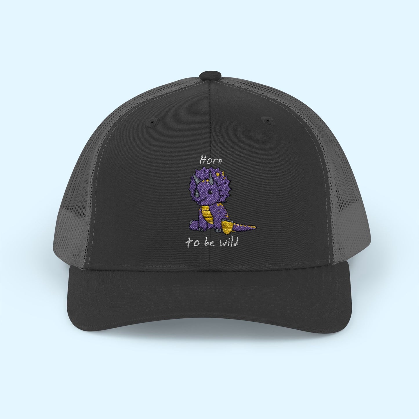 ‘Horn to be Wild’ Triceratops Snapback Trucker Cap - Trixie