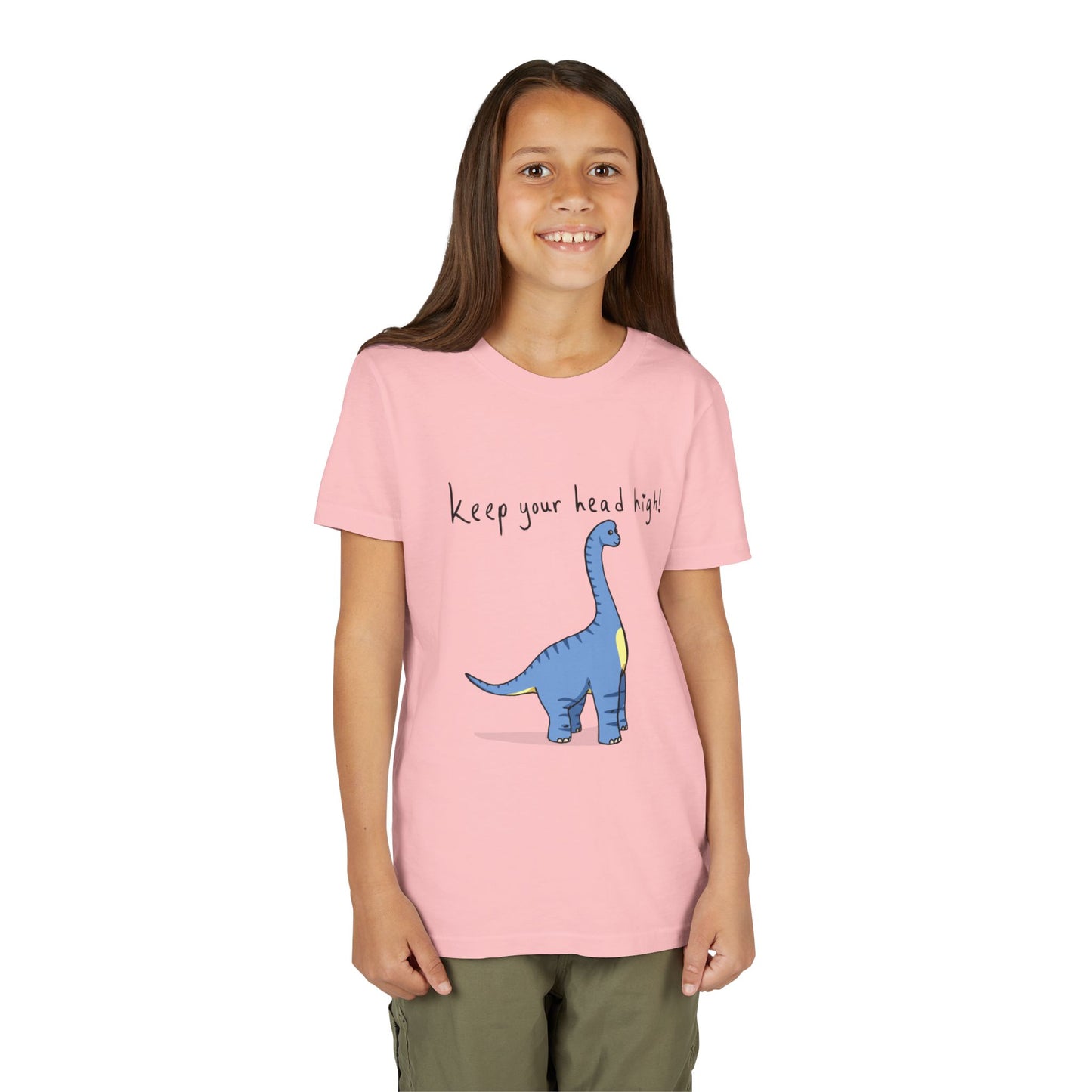‘Keep Your Head High’ Billy Brachiosaurus Dinosaur Youth Tee