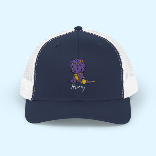 ‘Horny’ Triceratops Snapback Trucker Cap - Trixie