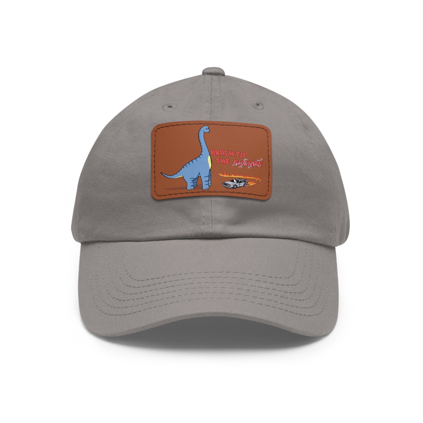 ‘Brach to the Future’ Billy Brachiosaurus Classic Dad Cap with Leather Patch