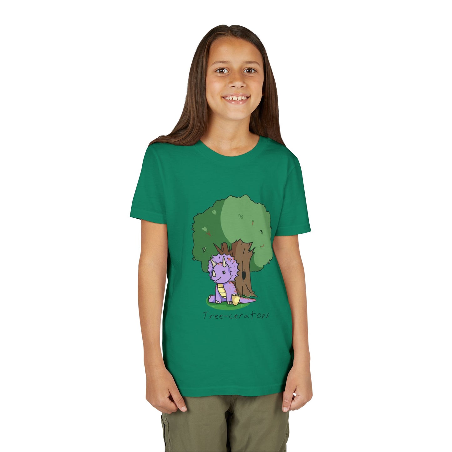 ‘Tree-ceratops’ Trixie Triceratops Dinosaur Youth Tee