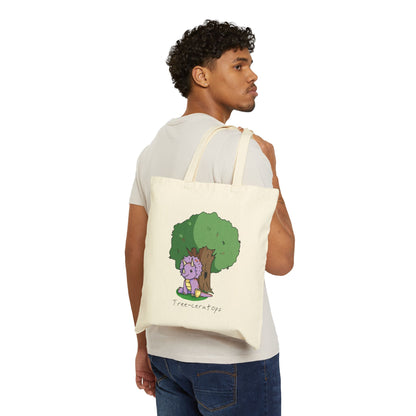 ‘Tree-ceratops’ Trixie Triceratops Dinosaur Canvas Tote Bag