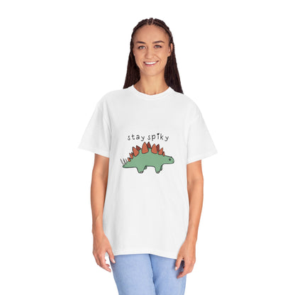 ‘Stay Spiky’ Sammy Stegosaurus Dinosaur Unisex T-Shirt