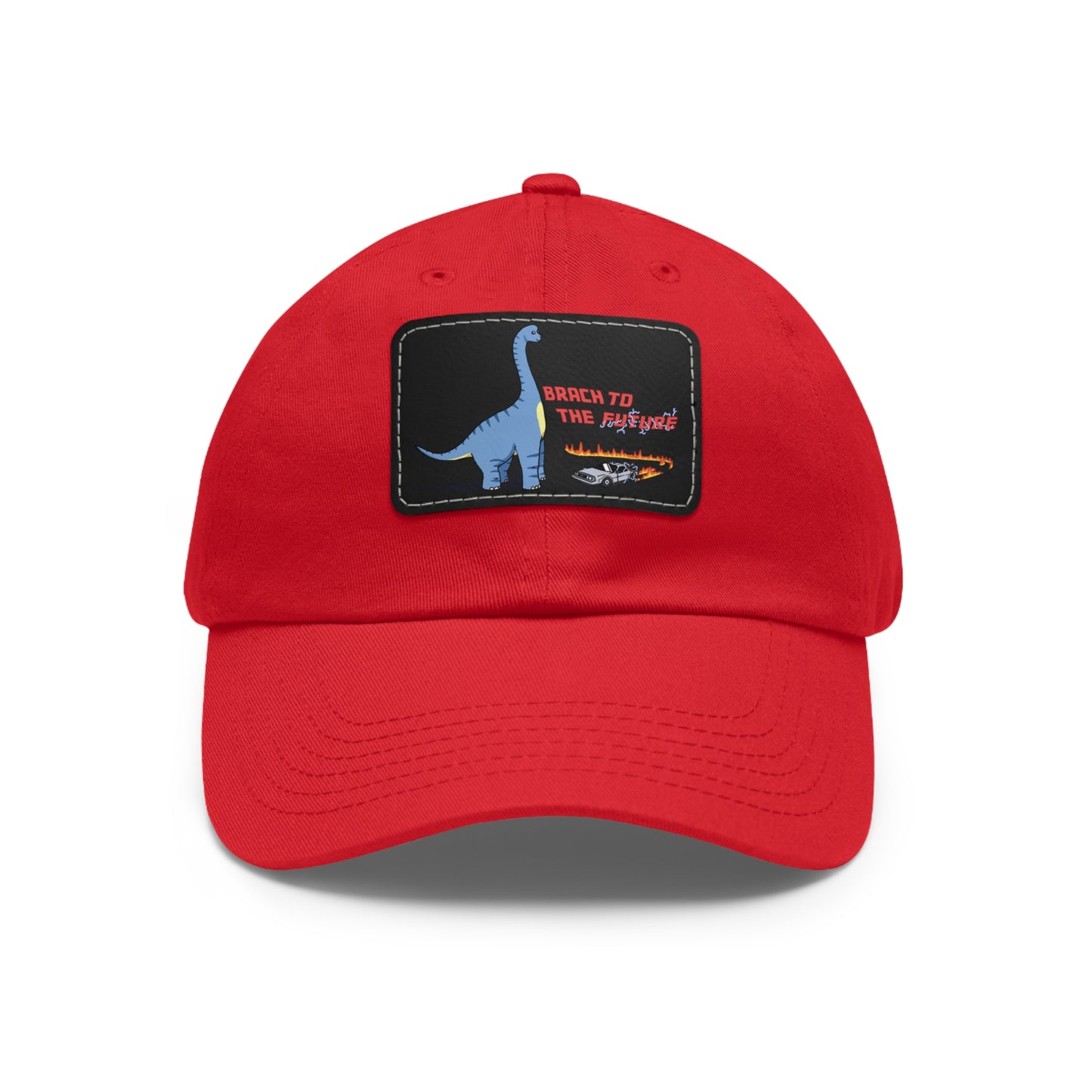 ‘Brach to the Future’ Billy Brachiosaurus Classic Dad Cap with Leather Patch