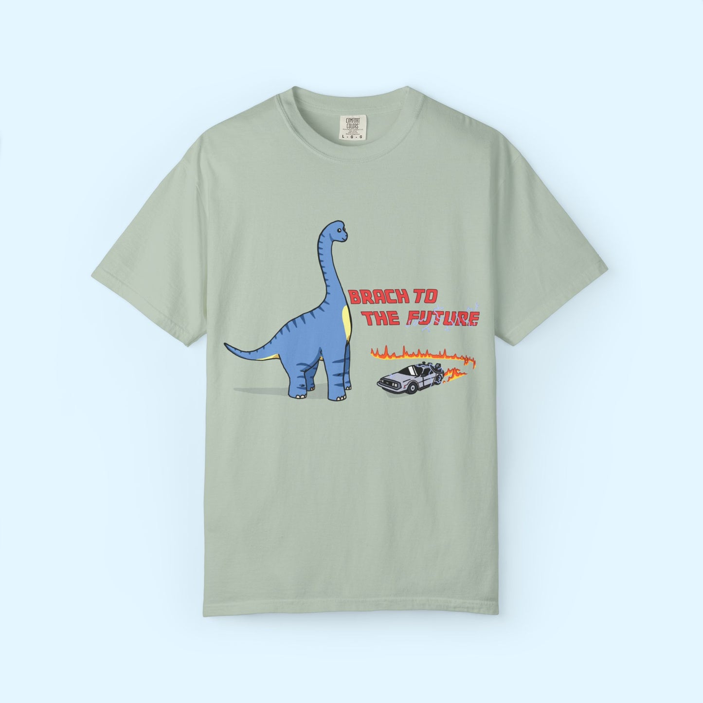 ‘Brach to the Future’ Billy Brachiosaurus Dinosaur Unisex T-shirt