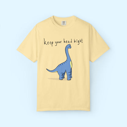 ‘Keep Your Head High’ Billy Brachiosaurus Dinosaur Unisex T-shirt