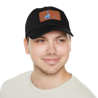 ‘Brach to the Future’ Billy Brachiosaurus Classic Dad Cap with Leather Patch