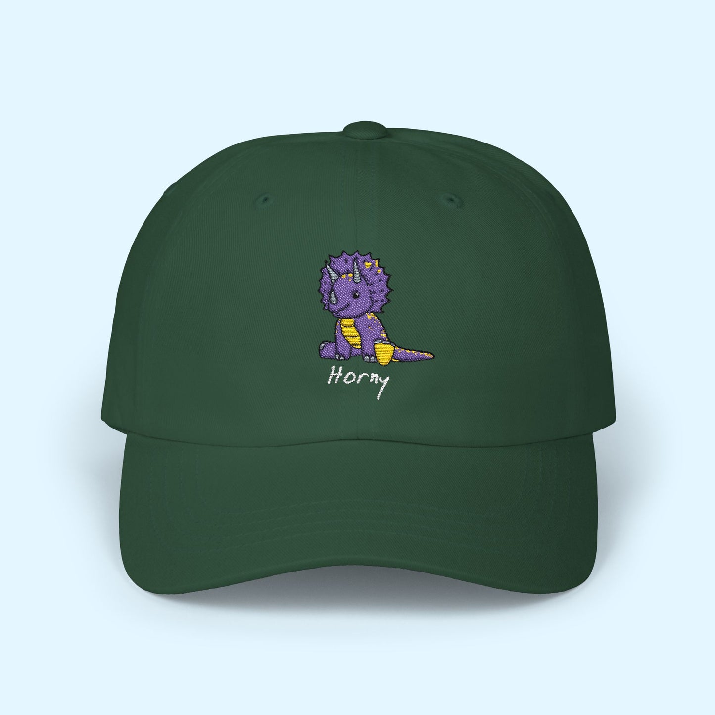 ‘Horny’ Triceratops Classic Dad Cap - Trixie - Dark